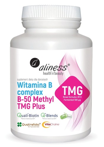 Witamina B complex B-50 Methyl TMG Plus Aliness, 100 k