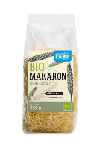 Makaron Orkiszowy Z Kurkumą Nitki Niro 250 g