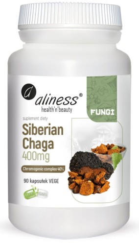 Siberian Chaga ekstrakt 40, 400mg x 90 VEGE kaps., Aliness