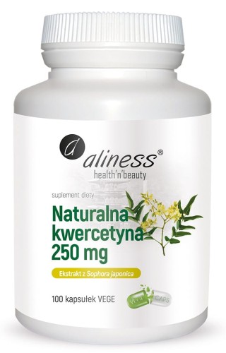 Naturalna kwercetyna 250 mg x 100 vege kaps., Aliness