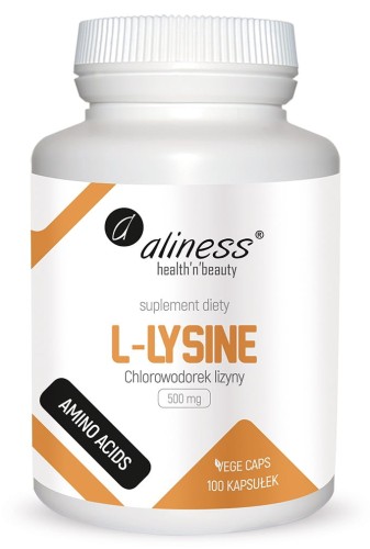 L-Lysine (chlorowodorek) 500 mg x 100 VEGE., kaps., Aliness
