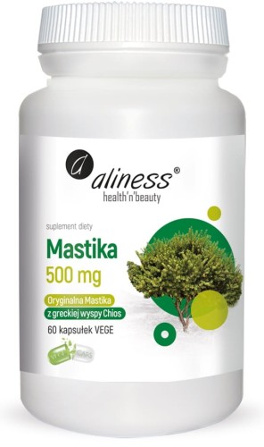 Mastika, sproszkowana żywica Pistacia lentiscus 500mg x 60 Vege kaps., Aliness