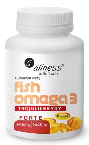 Fish Omega 3 FORTE Trójglicerydy 500/250mg x 90 kapsułek, Aliness