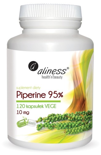Piperine 95% 10 mg x 120 VEGE kapsułek, Aliness