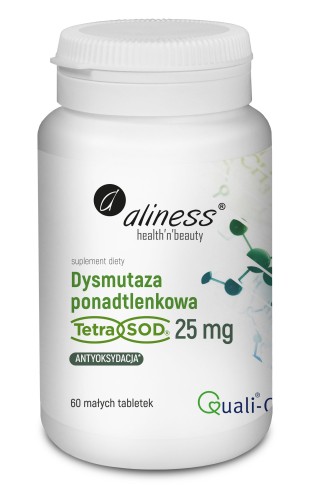 Dysmutaza ponadtlenkowa (Tetra Sod) 25 mg x 60 tabl. Aliness